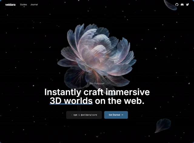 Demo narrativa de un mundo floral en 3D